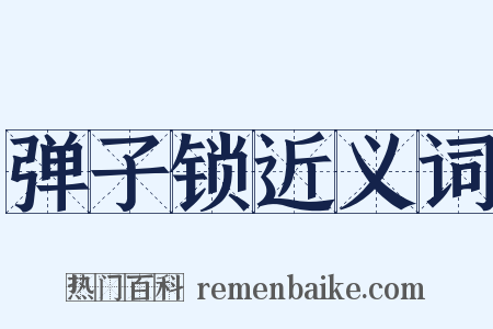 弹子锁近义词是什么意思的图片